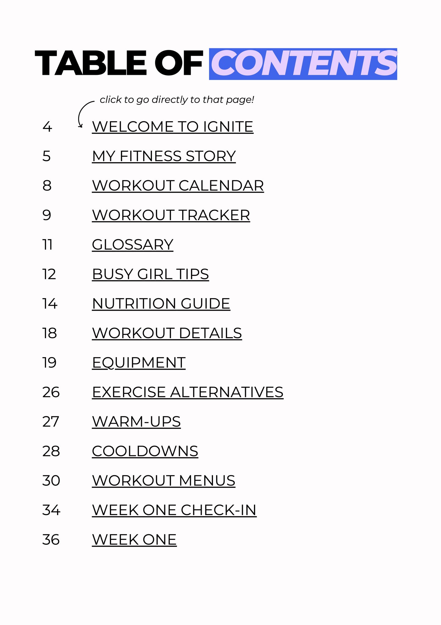 IGNITE 8-Week Workout Program by Cadence Stringer