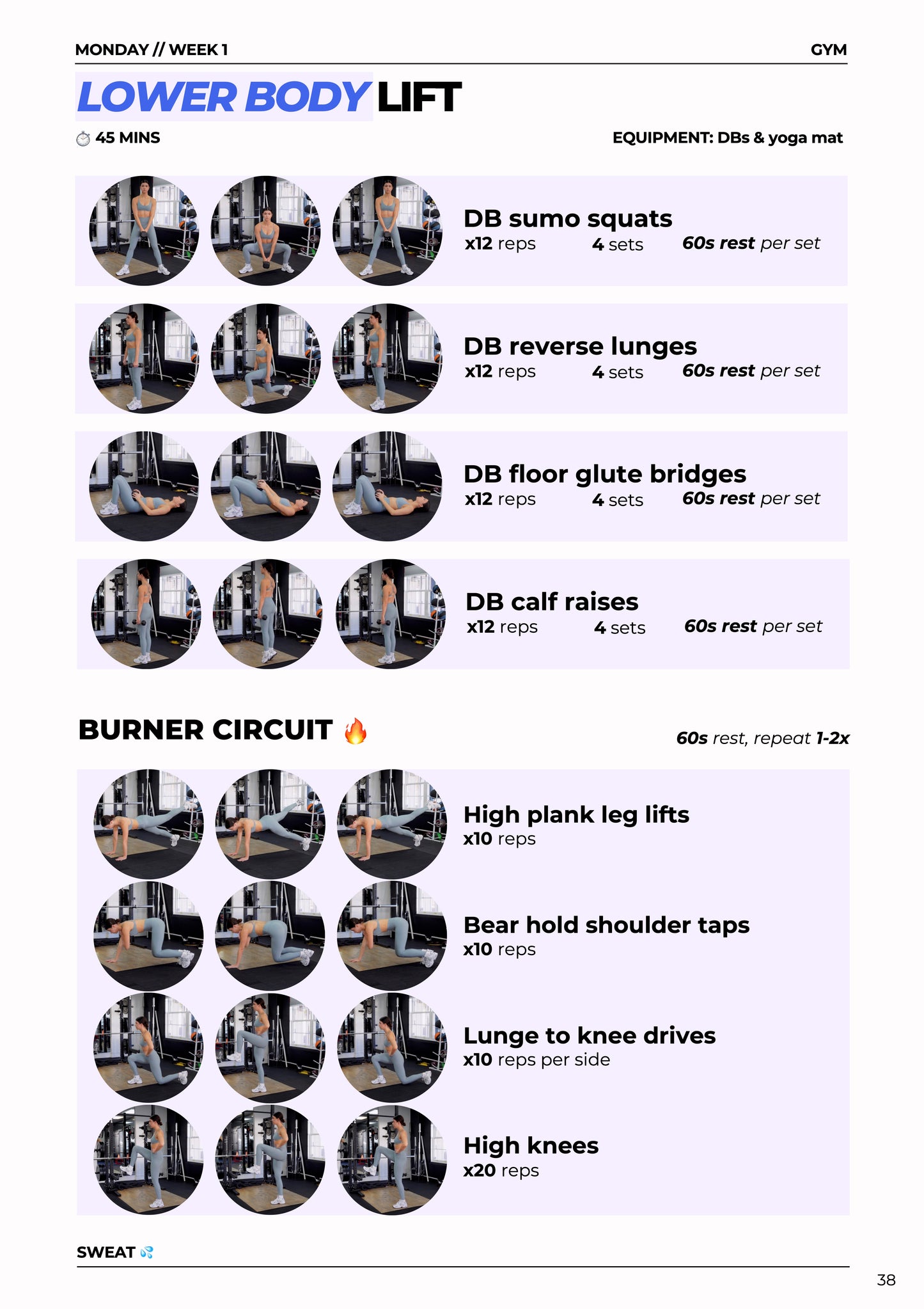 IGNITE 8-Week Workout Program by Cadence Stringer