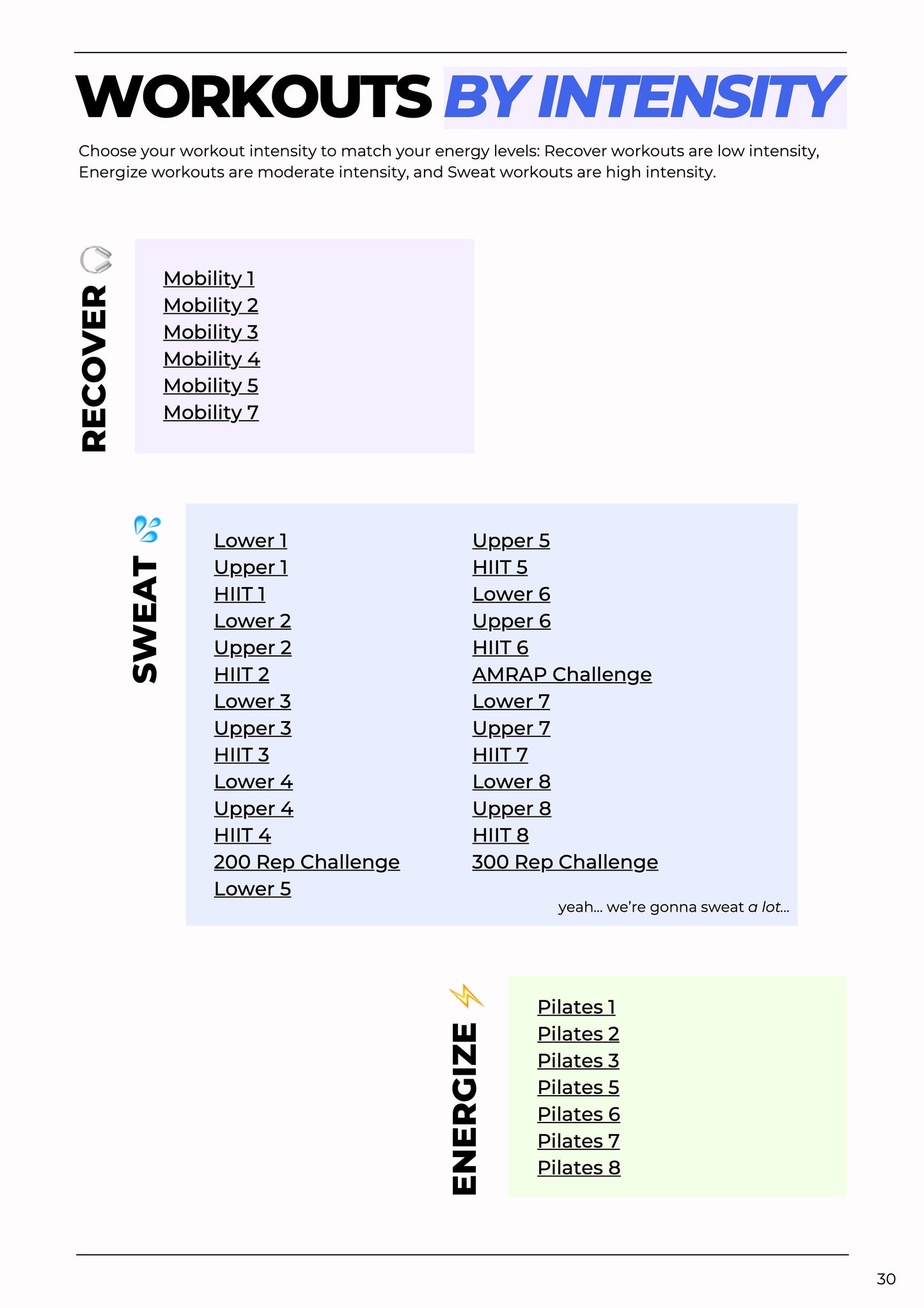 IGNITE 8-Week Workout Program by Cadence Stringer